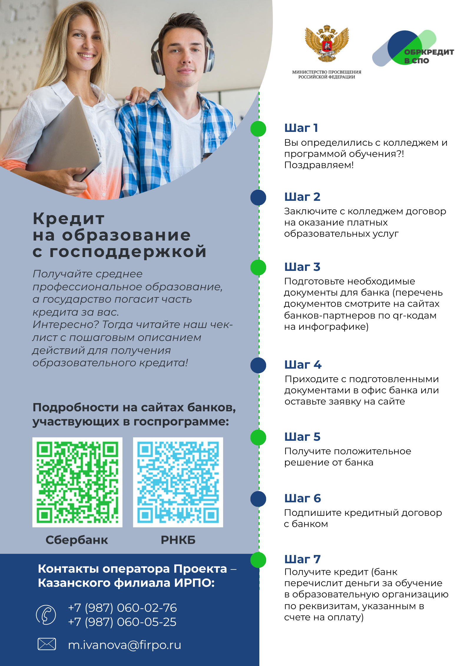 Информационные материалы по образовательному кредитованию