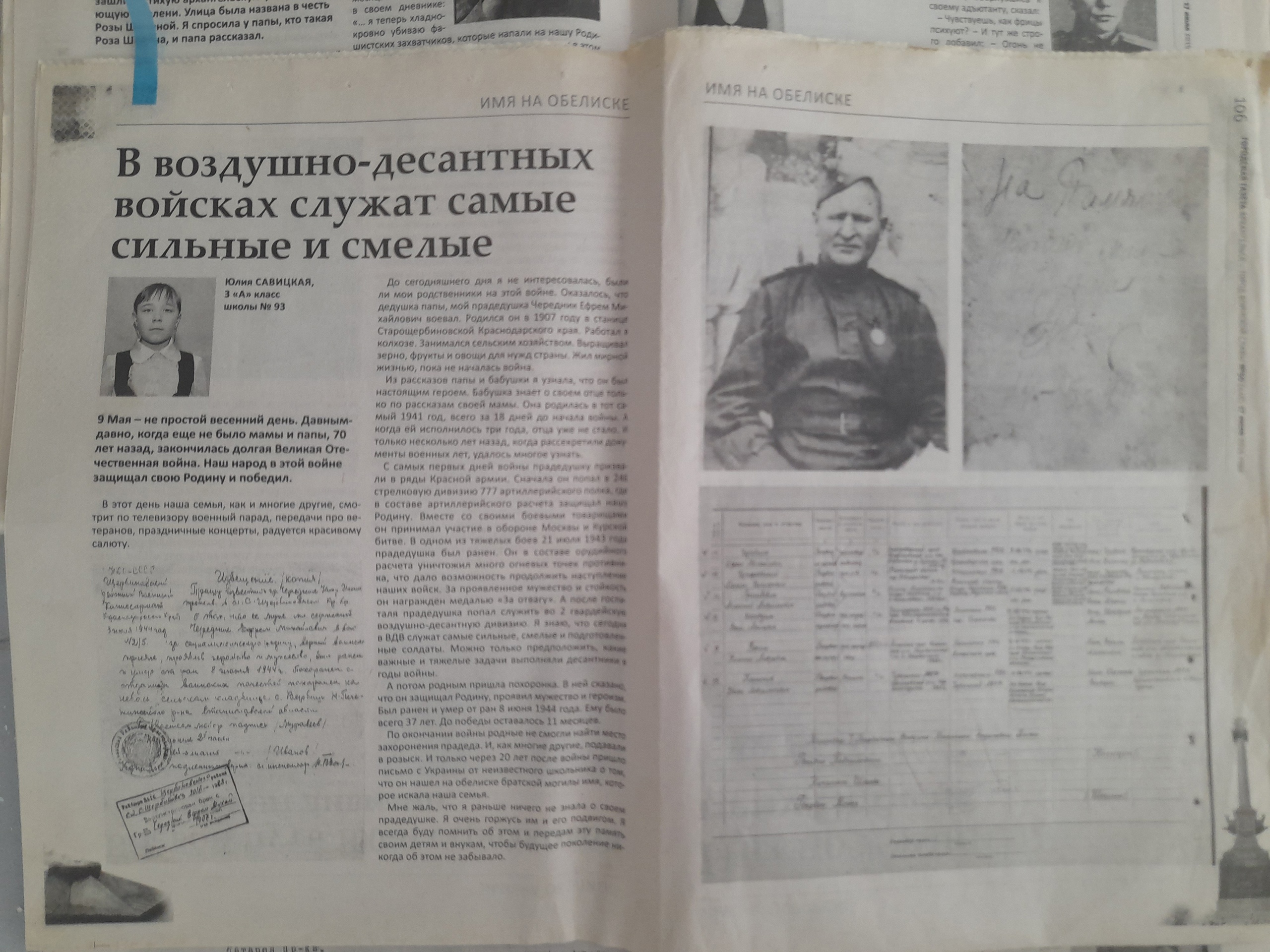 Память будет жить вечно!