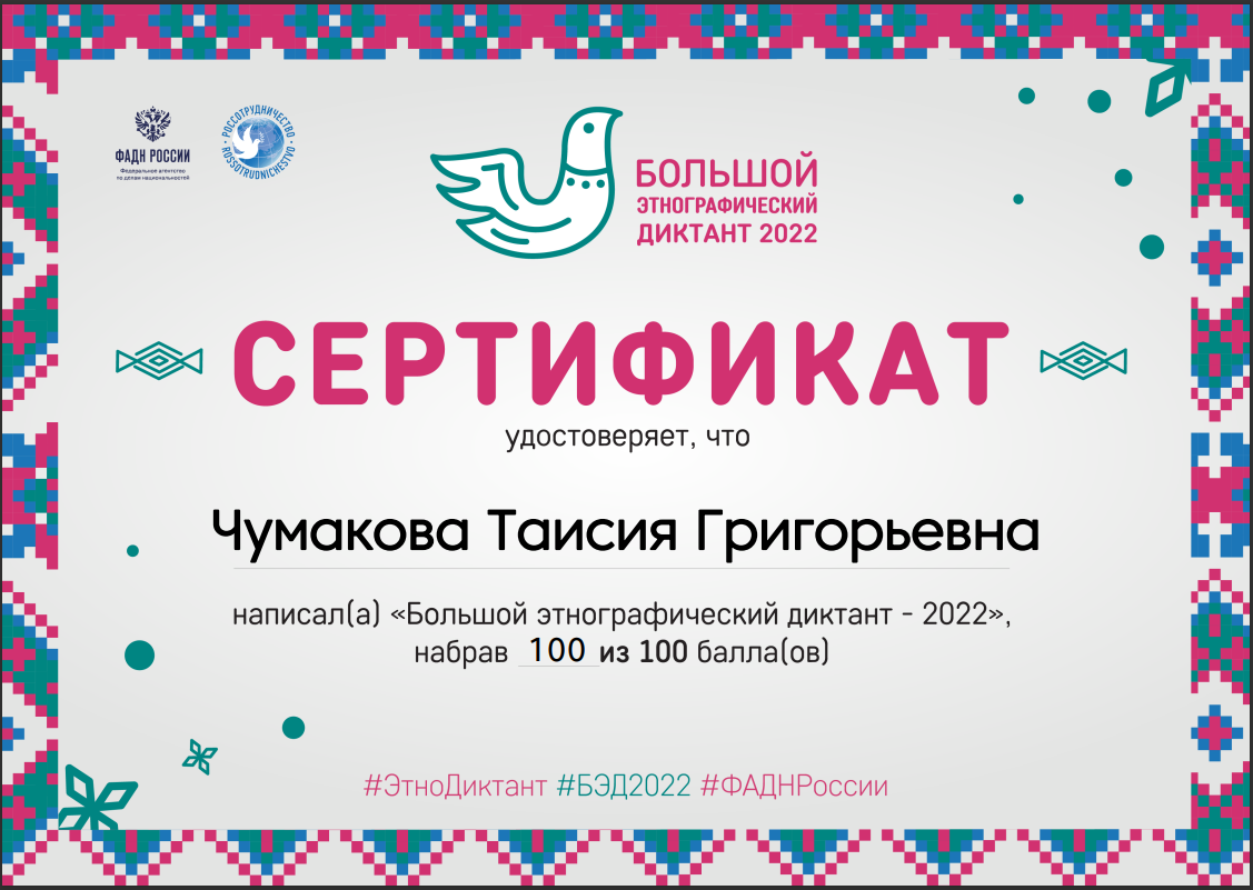 Большой этнографический диктант
